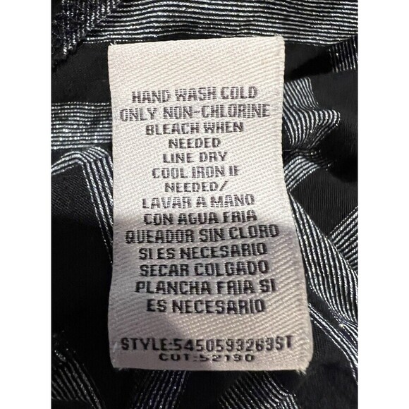 Beige By ECI NY Women's Gray Black Striped Knee Length Stretch Dress Large - Picture 7 of 7